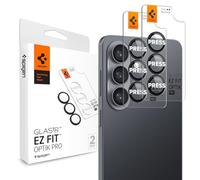 Spigen EZ Fit Optik Pro Protection Camera [2P] pour Samsung Galaxy S26 Plus | Noir, Installation facile, Dureté 9H, Découpes de précision, Résistant aux rayures, Protection caméra