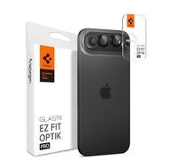 Spigen EZ Fit Optik Pro Protection Camera [Lot de 2] pour iPhone Air | Noir, Installation facile, Dureté 9H, Découpes de précision, Résistant aux rayures, Protection caméra