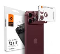 Spigen EZ Fit Optik Pro XL Protection Camera [1P] pour iPhone 18 Pro Max | Bordeaux, Installation facile, Dureté 9H, Découpes de précision, Résistant aux rayures, Protection caméra