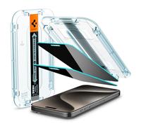Spigen EZ Fit Verre Trempé Anti-Espion [Lot de 2] pour iPhone 15 Pro Max