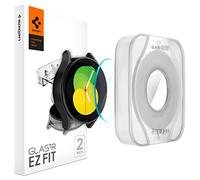 Spigen Glas.tR EZ Fit Verre Trempé pour Samsung Galaxy Watch 5 44mm, Galaxy Watch 4 44mm, 2 Pièces, Kit d'installation fourni, Réponse Tactile, Résistant aux Rayures, Protection écran