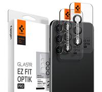 Spigen Glas.tR EZ Fit Optik Pro Caméra Protection Écran Compatible avec Samsung Galaxy S23, Galaxy S23 Plus, 2 Pièces, Phantom Black, Protection Individuelle de l'appareil Photo, Pas d'interférence