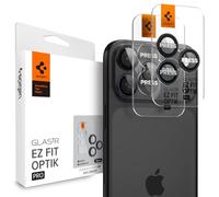 Spigen Glas.tR EZ Fit Optik Pro Protection Camera pour iPhone 17 Pro/Pro Max, iPhone 16 Pro/Pro Max, iPhone 15 Pro/Pro Max, iPhone 14 Pro/Pro Max,2 Pièces,ZeroOne Edition,Kit d'installation Inclus