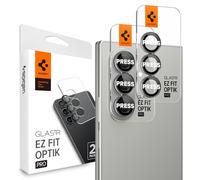 Spigen Glas.tR EZ Fit Optik Pro Protection Caméra pour Samsung Galaxy Z Fold7, 2 Pièces, Kit d'installation inclus, Dureté 9H, Résistant aux Rayures