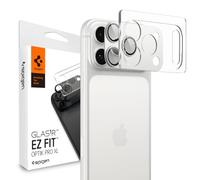 Spigen Glas.tR EZ Fit Optik Pro XL, Protection Camera pour iPhone 17 Pro, 1 Pièces, Argent, Protection intégrale, Kit d'installation inclus
