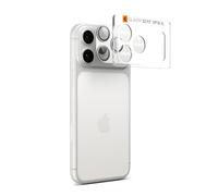 Spigen Glas.tR EZ Fit Optik Pro XL, Protection Camera pour iPhone 17 Pro Max, 1 Pièces, Argent, Protection intégrale, Kit d'installation inclus