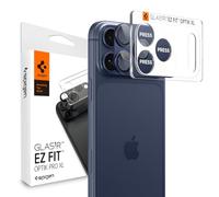 Spigen Glas.tR EZ Fit Optik Pro XL, Protection Camera pour iPhone 17 Pro Max, 1 Pièces, Bleu intense, Protection intégrale, Kit d'installation inclus