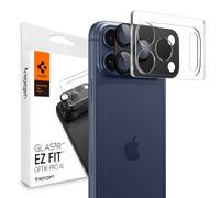 Spigen Glas.tR EZ Fit Optik Pro XL, Protection Camera pour iPhone 17 Pro Max, 1 Pièces, Noir, Protection intégrale, Kit d'installation inclus