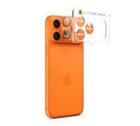 Spigen Glas.tR EZ Fit Optik Pro XL, Protection Camera pour iPhone 17 Pro Max, 1 Pièces, Orange cosmique, Protection intégrale, Kit d'installation inclus