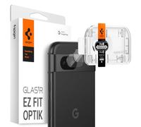 Spigen Glas.tR EZ Fit Optik Protection Caméra Compatible avec Google Pixel 8a, 2 Pièces, Installation Facile, Résistant aux Rayures, Clair, Dureté 9H