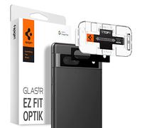 Spigen Glas.tR EZ Fit Optik Protection Caméra pour Google Pixel 7a, 2 Pièces, Noir, Kit d'installation inclus, 9H, Résistant aux Rayures