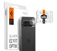 Spigen Glas.tR EZ Fit Optik Protection Caméra pour Google Pixel 9 Pro, 2 Pièces, Installation Facile, Résistant aux Rayures, Clair, Dureté 9H