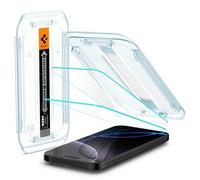 Spigen Glas.tR EZ Fit Verre Trempé pour iPhone 16 Pro, 2 Pièces, Installation Facile, Dureté 9H, Résistant aux Rayures, Protection écran