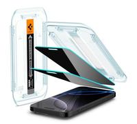Spigen Glas.tR EZ Fit Verre Trempé pour iPhone 16 Pro Max, 2 Pièces, Anti-Espion, Installation Facile, Dureté 9H, Résistant aux Rayures, Protection écran