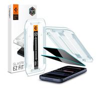Spigen Glas.tR EZ Fit Verre Trempé pour iPhone 17, iPhone 17 Pro, iPhone 16 Pro, 2 Pièces, Anti-Espion, Installation Facile, Dureté 9H, Résistant aux Rayures, Protection écran