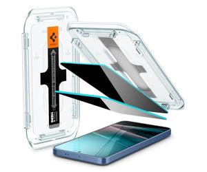 Spigen Glas.tR EZ Fit Verre Trempé pour Samsung Galaxy S25 Plus, Galaxy S24 Plus, 2 Pièces, Anti-Espion, Installation Facile, Dureté 9H, Résistant aux Rayures, Protection écran