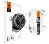 Spigen Glas.tR EZ Fit Verre Trempé pour Samsung Galaxy Watch8 Classic, 46mm, 2 Pièces, Kit d'installation, Résistant aux Rayures, Ultra Claire