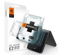 Spigen Glas.tR EZ Fit Verre Trempé pour Samsung Galaxy Z Flip 5, 2 Pièces, Kit d'installation inclus, Dureté 9H, Résistant aux Rayures