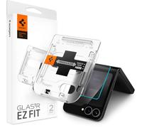 Spigen Glas.TR EZ Fit Verre Trempé pour Samsung Galaxy Z Flip 6, 2 Pièces, Kit d'installation Inclus, Dureté 9H, Résistant aux Rayures