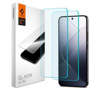 Spigen Glas.tR Slim Verre Trempé compatible avec Xiaomi 14, Xiaomi 13, 2 Pièces, Résistant aux Rayures, 9H Protection écran