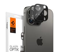 Spigen Glass Optik 2 Pack, noir - iPhone 15 Pro/15 Pro Max/14 Pro/14 Pro Max