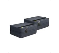 Spigen Life Rangement Valise Cubes d'emballage Imperméable Organisateur de Voyage, Lot de 2 (L1+L1) - Gris foncé