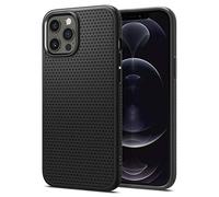Spigen Liquid Air Coque Compatible avec iPhone 12 Compatible avec iPhone 12 Pro - Noir