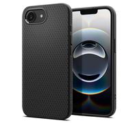 Spigen Coque pour iPhone 16e, Liquid Air, [Surface Antidérapante] - Noir Mat