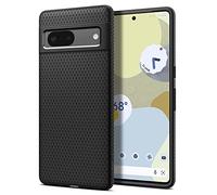 Spigen Liquid Air Coque pour Google Pixel 7 - Noir Mat | Motif géométrique avec grip antidérapant, Technologie Spigen Sound Tunnel pour un audio clair, Protection Spigen Air Cushion
