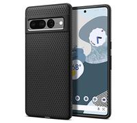Spigen Liquid Air Coque pour Google Pixel 7 Pro - Noir Mat | Motif géométrique avec grip antidérapant, Technologie Spigen Sound Tunnel pour un audio clair, Protection Spigen Air Cushion