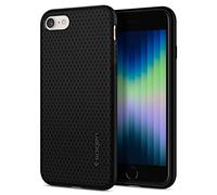 Spigen Liquid Air Coque pour iPhone SE 2022 5G, iPhone SE 2020, iPhone 8 et iPhone 7 - Noir