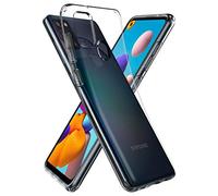 Spigen Coque Samsung Galaxy A21s [Liquid Crystal] Souple, Protection 4 Coins Tech Air Cushion, Ajustement Parfait - Transparent