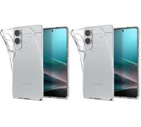 Spigen Liquid Crystal Coque Compatible avec Samsung Galaxy S25 Edge - Transparent (Lot de 2)