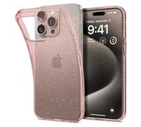 Spigen Liquid Crystal Glitter Coque pour iPhone 15 Pro Max - Rose Quartz