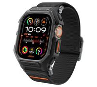 Spigen Lite Fit Pro Coque avec Bracelet pour Apple Watch Ultra 4/3/2/1 49mm | Étui monobloc en TPU avec bracelet en tissu léger pour modèles 2026-2022 - Noir mat