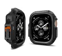 Spigen Lock Fit Coque pour Apple Watch Ultra 4/3/2/1 49mm | Étui Rugged TPU/PC avec système de verrouillage pour modèles 2026-2022 - Noir
