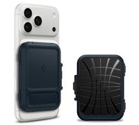 Spigen Lock Fit MagFit Porte-Cartes pour MagSafe & Pixelsnap | Portefeuille rigide en PC avec verrouillage sécurisé, prise antidérapante et rangement pour 5 cartes - Ardoise Métallique