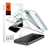 Spigen Lot de 2 films protecteurs d'écran en verre pour Apple iPhone 15 Pro Max - Installation facile - Noir - AGL06873