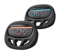 Spigen Lot de 2 Poignée de Volant, Racing Wheel Joy Con Compatible avec Nintendo Switch 2 Joy-Con (2025) - Noir