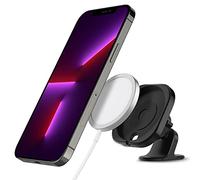 Spigen Mag Fit Support Voiture attachement magnetique Chargeur mag Safe Compatible avec iphone 12/Pro/Pro Max - Noir 2021 (Chargeur Non Inclus et nécessite Un Chargeur de Voiture USB-C)