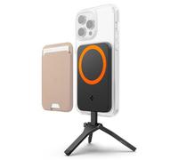 Spigen MagFit+ Trépied de Téléphone Compatible avec iPhone 17 Pro Max, 17 Pro, 17, 17 Air/16/15/14/13/12, Angle Réglable Compatible avec MagSafe Perche à Selfie - Noir