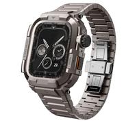 Spigen Metal Armor Pro Coque et Bracelet Compatible avec Apple Watch Serie 9 8 7 45mm - Gunmetal