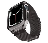Spigen Metal Fit Pro Coque avec Bracelet Compatible avec Apple Watch 9 8 7 45mm - Graphite