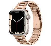 Spigen Modern Fit Bracelet en Metal Compatible avec Apple Watch Series 11/10 42mm, Series 9/8/7/6/5/4/SE 41/40mm - Rose Or