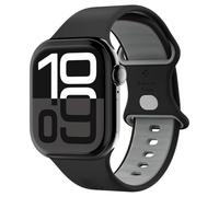 Spigen Nano Pop Bracelet Compatible avec Apple Watch Ultra 2/1 49mm, Série 10 46mm, 9/8/7 45mm, SE2/SE/6/5/4 44mm, 3/2/1 42mm - Sésame Noir