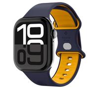 Spigen Nano Pop Bracelet en silicone Compatible avec Apple Watch série 10 42mm, 9/8/7 41mm, SE2/SE/6/5/4 40mm, 3/2/1 38mm - Bleuet Marine
