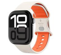 Spigen Nano Pop Bracelet en silicone Compatible avec Apple Watch série 10 42mm, 9/8/7 41mm, SE2/SE/6/5/4 40mm, 3/2/1 38mm - Orange Beige