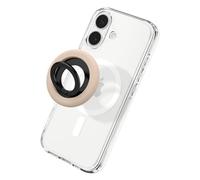 Spigen NanoPop MagFit Anneau MagSafe [Charnière Rotative] | Poignées Compatible avec iPhone Duo 18 Pro Max 17 16 15 14 13 12 Pixel 11 10 et Coque MagSafe/Pixelsnap pour Samsung - Beige