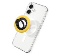 Spigen NanoPop MagFit Anneau [Support à Charnière Rotative] Poignées Téléphone Magnétique Compatible avec iPhone 17 16 15 14 13 et Coque MagSafe/Pixelsnap pour Samsung S26 S25, Pixel 10 10a - Jaune