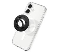 Spigen NanoPop MagFit Anneau Telephone MagSafe, [Fonction Support] Compatible avec iPhone 17 Pro Max, 17 Pro, 17, 17 Air, 16 15 14 13 et Coque MagSafe pour Samsung S25, Pixelsnap pour Pixel 10 - Noir